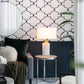 A&B Home 16" x 23" Bundle of 8 Rectangular White Fabric Shade With Alabaster Frame and Gold Accent Table Lamp