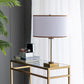 A&B Home 16" x 24" Bundle of 11 Gold and White Table Lamp with Glass Cylinder and Pedestal Base