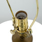 A&B Home 16" x 24" Bundle of 11 Gold and White Table Lamp with Glass Cylinder and Pedestal Base