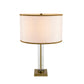 A&B Home 16" x 24" Bundle of 11 Gold and White Table Lamp with Glass Cylinder and Pedestal Base