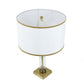 A&B Home 16" x 24" Bundle of 11 Gold and White Table Lamp with Glass Cylinder and Pedestal Base