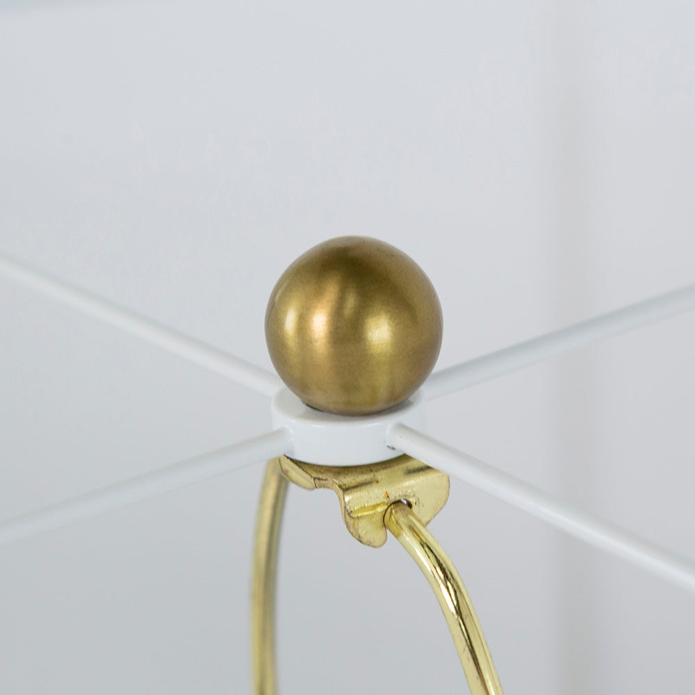 A&B Home 16" x 24" Bundle of 11 Gold and White Table Lamp with Glass Cylinder and Pedestal Base