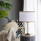 A&B Home 16" x 24" Bundle of 11 Gold and White Table Lamp with Glass Cylinder and Pedestal Base