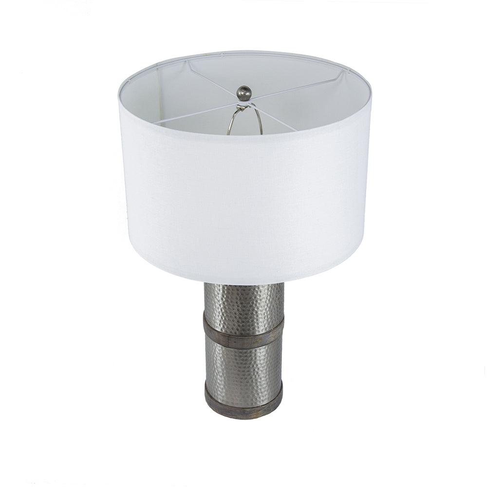 A&B Home 16" x 24" Bundle of 9 Gray and White Hammered Table Lamp
