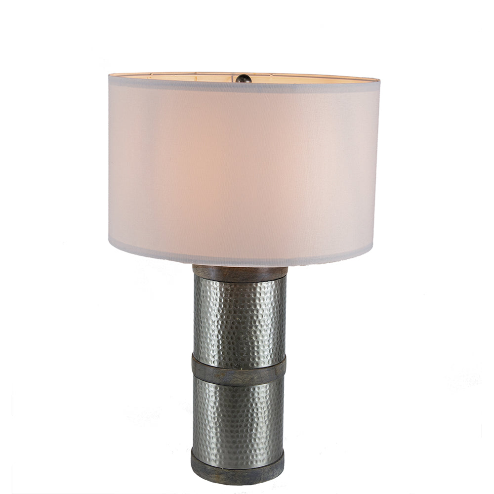 A&B Home 16" x 24" Bundle of 9 Gray and White Hammered Table Lamp