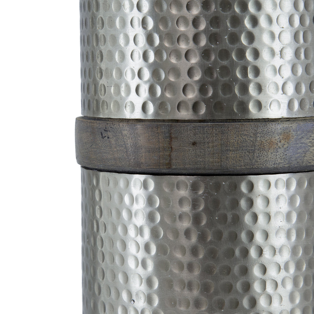 A&B Home 16" x 24" Bundle of 9 Gray and White Hammered Table Lamp