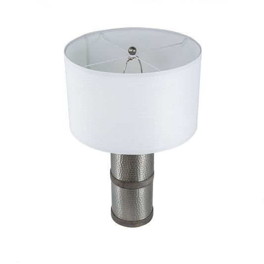 A&B Home 16" x 24" Bundle of 9 Gray and White Hammered Table Lamp