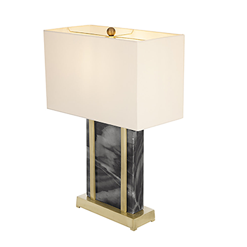 A&B Home 16" x 26" Bundle of 9 Black Marble Frame With Gold Accent and Rectangular White Shade
