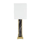 A&B Home 16" x 26" Bundle of 9 Black Marble Frame With Gold Accent and Rectangular White Shade