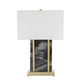 A&B Home 16" x 26" Bundle of 9 Black Marble Frame With Gold Accent and Rectangular White Shade