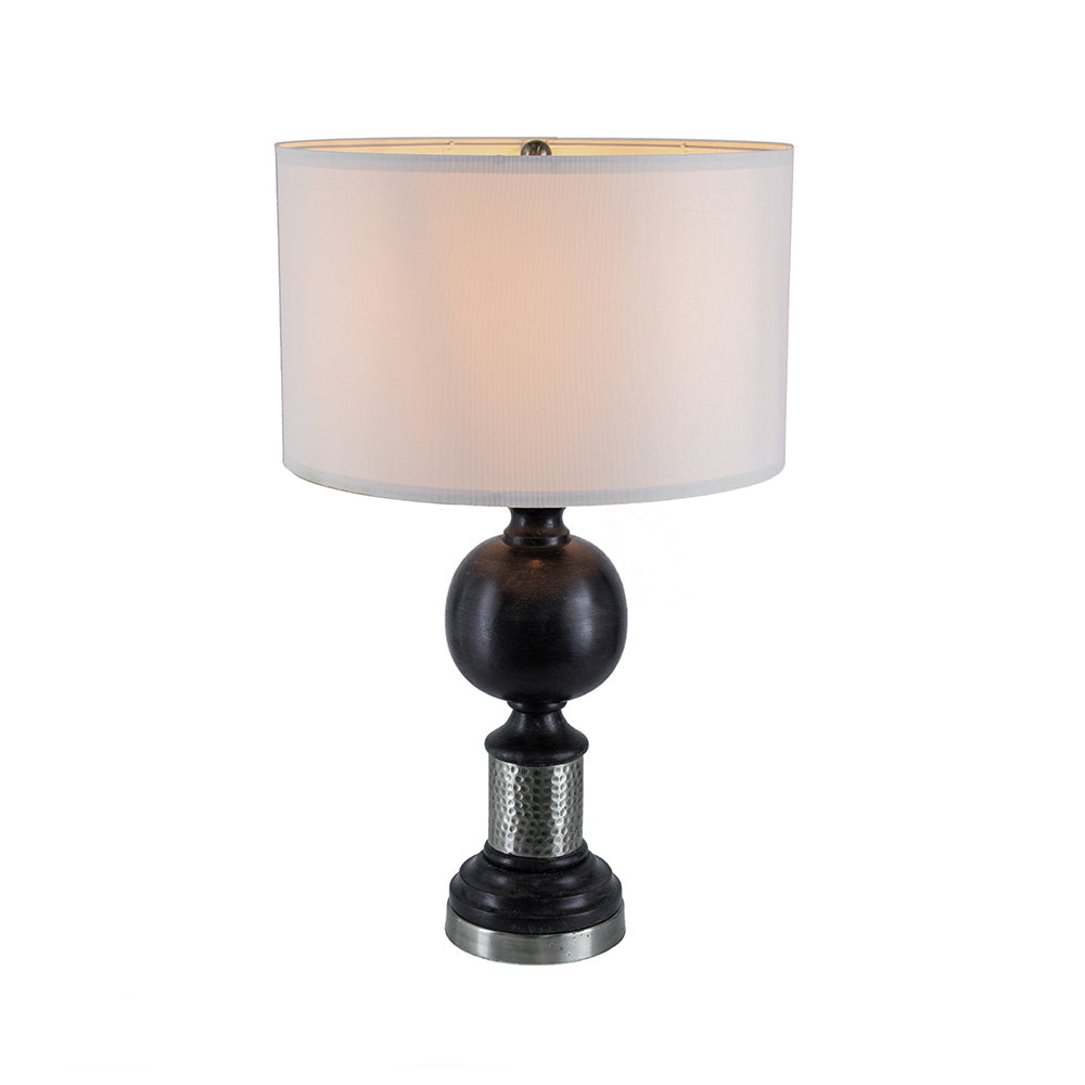 A&B Home 16" x 27" Bundle of 15 Black and Gray Table Lamp With Hammered Metal