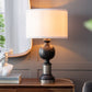 A&B Home 16" x 27" Bundle of 15 Black and Gray Table Lamp With Hammered Metal