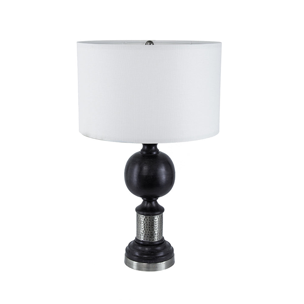 A&B Home 16" x 27" Bundle of 15 Black and Gray Table Lamp With Hammered Metal