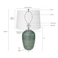 A&B Home 16" x 27" Bundle of 16 Round Glass Gray Table Lamp With White Tapered Drum Shade