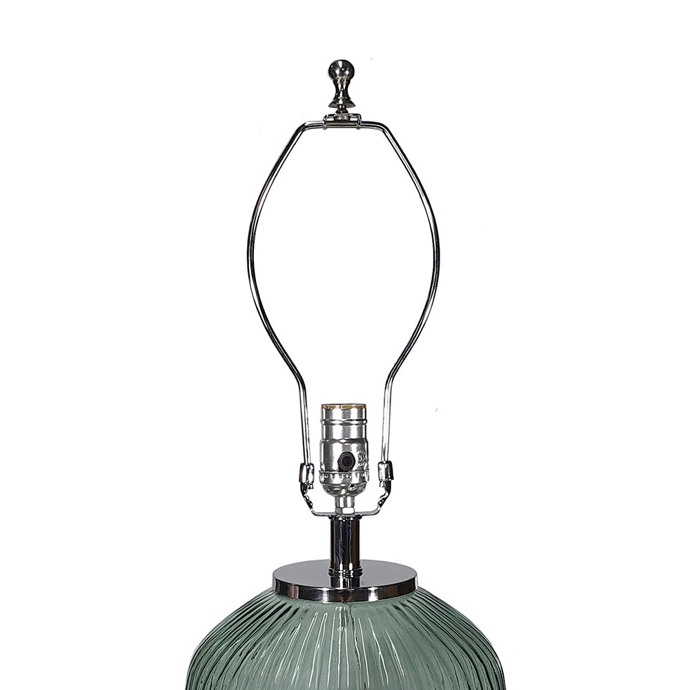 A&B Home 16" x 27" Bundle of 16 Round Glass Gray Table Lamp With White Tapered Drum Shade