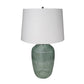 A&B Home 16" x 27" Bundle of 16 Round Glass Gray Table Lamp With White Tapered Drum Shade