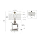 A&B Home 16" x 27" Bundle of 9 Glossy Silver Frame With Agate Accent and Rectangular White Shade