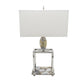 A&B Home 16" x 27" Bundle of 9 Glossy Silver Frame With Agate Accent and Rectangular White Shade