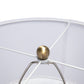 A&B Home 16" x 28" Bundle of 10 Gold Geode-Shaped With Two Hanging Agate Accent Table Lamp with White Drum Shade