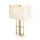 A&B Home 16" x 29" Bundle of 10 Gold Frame Table Lamp With White Rectangular Shade