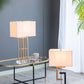 A&B Home 16" x 29" Bundle of 10 Gold Frame Table Lamp With White Rectangular Shade
