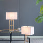 A&B Home 16" x 29" Bundle of 10 Gold Frame Table Lamp With White Rectangular Shade