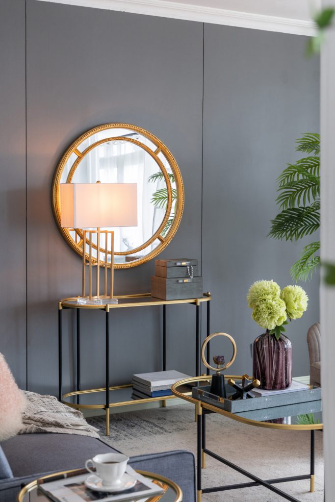 A&B Home 16" x 29" Bundle of 10 Gold Frame Table Lamp With White Rectangular Shade