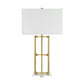 A&B Home 16" x 29" Bundle of 10 Gold Frame Table Lamp With White Rectangular Shade