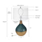 A&B Home 16" x 29" Bundle of 15 Blue and Brown Round Table Lamp With White Tapered Drum Shade