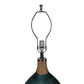 A&B Home 16" x 29" Bundle of 15 Blue and Brown Round Table Lamp With White Tapered Drum Shade
