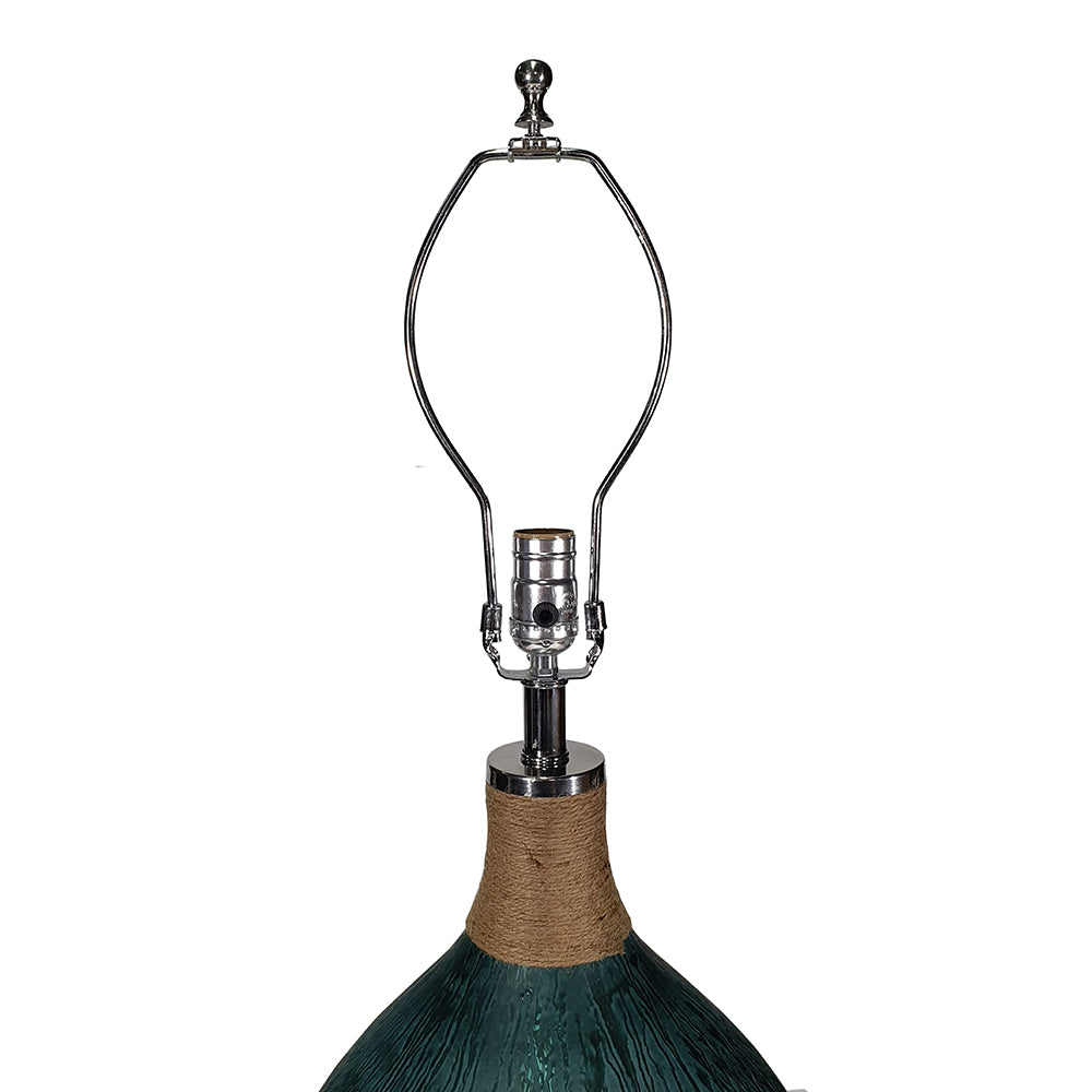 A&B Home 16" x 29" Bundle of 15 Blue and Brown Round Table Lamp With White Tapered Drum Shade