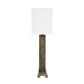 A&B Home 16" x 29" Bundle of 9 Rectangular White Shade With Vintage Gold Textured Frame Table Lamp