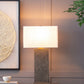 A&B Home 16" x 29" Bundle of 9 Rectangular White Shade With Vintage Gold Textured Frame Table Lamp