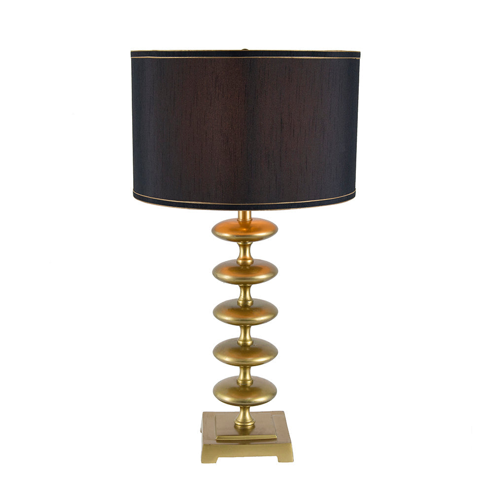 A&B Home 16" x 30" Bundle of 15 Gold and Black Table Lamp With Contemporary Disc Design