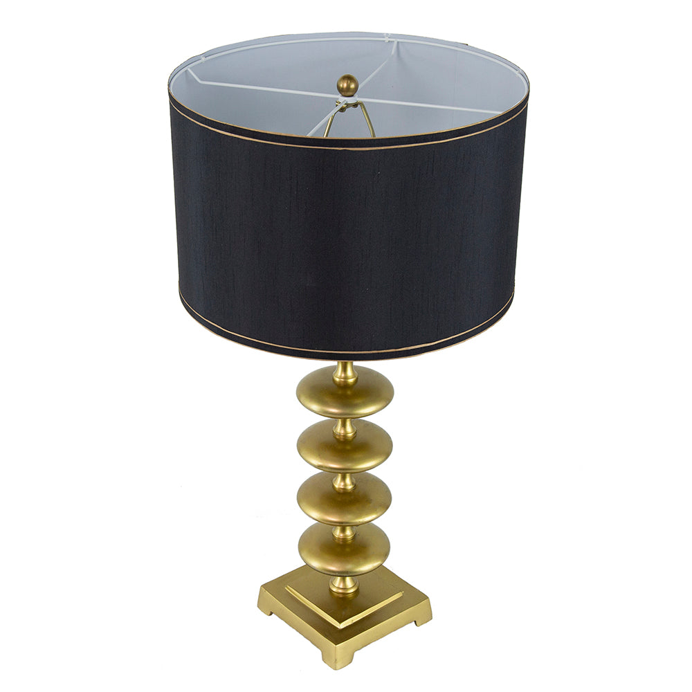 A&B Home 16" x 30" Bundle of 15 Gold and Black Table Lamp With Contemporary Disc Design