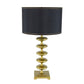 A&B Home 16" x 30" Bundle of 15 Gold and Black Table Lamp With Contemporary Disc Design