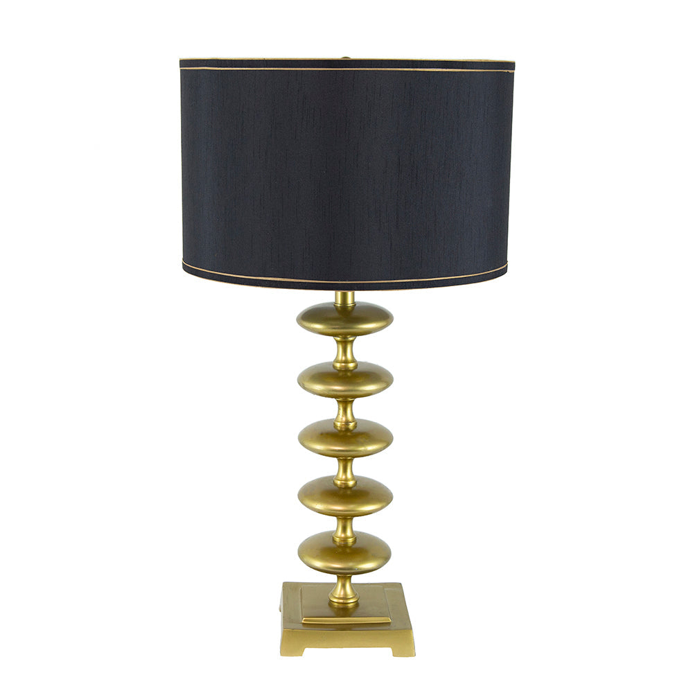 A&B Home 16" x 30" Bundle of 15 Gold and Black Table Lamp With Contemporary Disc Design