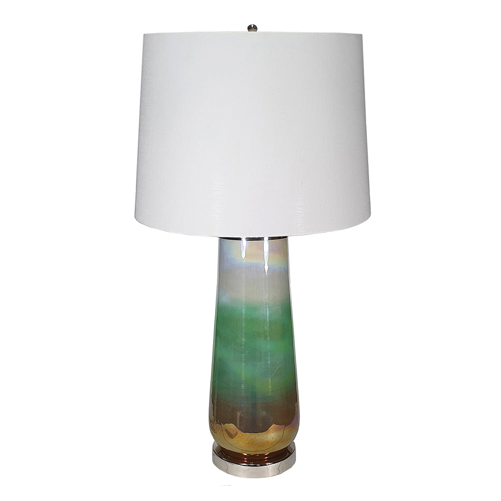 A&B Home 16" x 30" Bundle of 15 Multi-Colored Round Table Lamp With White Tapered Drum Shade