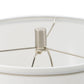 A&B Home 16" x 30" Bundle of 9 Gray Tone Cone-Shaped Glass With Metal Table Lamp And White Drum Shade