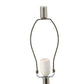 A&B Home 16" x 30" Bundle of 9 Gray Tone Cone-Shaped Glass With Metal Table Lamp And White Drum Shade