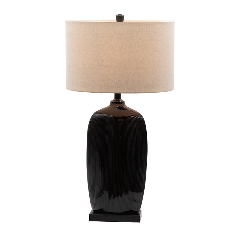 A&B Home 16" x 31" Bundle of 18 Black Ceramic With Sand Tone Drum Shade