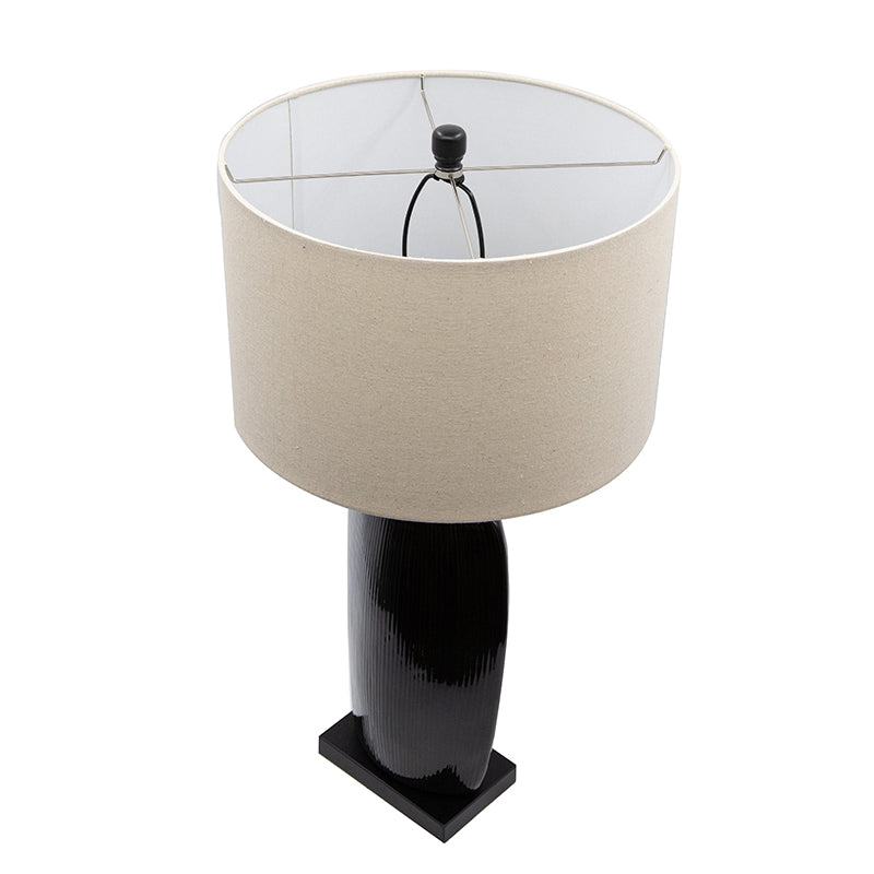 A&B Home 16" x 31" Bundle of 18 Black Ceramic With Sand Tone Drum Shade
