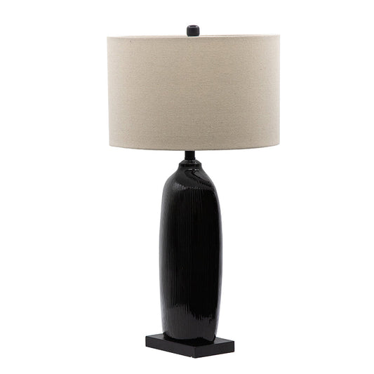 A&B Home 16" x 31" Bundle of 18 Black Ceramic With Sand Tone Drum Shade
