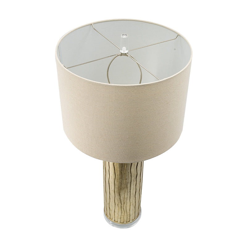 A&B Home 16" x 32" Bundle of 10 Gold Cylinder Table Lamp With Beige Drum Shade