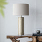 A&B Home 16" x 32" Bundle of 10 Gold Cylinder Table Lamp With Beige Drum Shade
