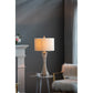 A&B Home 16" x 32" Bundle of 20 Hourglass-Shaped Silver Tone Table Lamp With White Drum Shade
