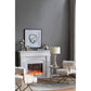 A&B Home 16" x 32" Bundle of 20 Hourglass-Shaped Silver Tone Table Lamp With White Drum Shade