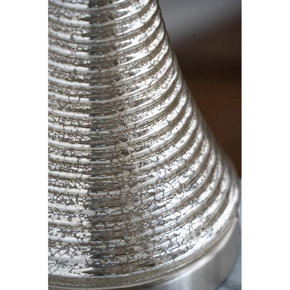 A&B Home 16" x 32" Bundle of 20 Hourglass-Shaped Silver Tone Table Lamp With White Drum Shade