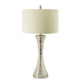 A&B Home 16" x 32" Bundle of 20 Hourglass-Shaped Silver Tone Table Lamp With White Drum Shade
