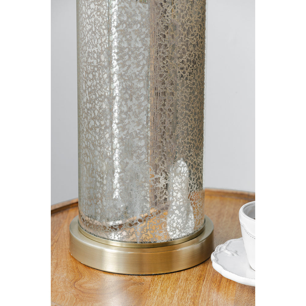 A&B Home 16" x 35" Bundle of 16 Gold Mirrored Glass Table Lamp with White Fabric Shade
